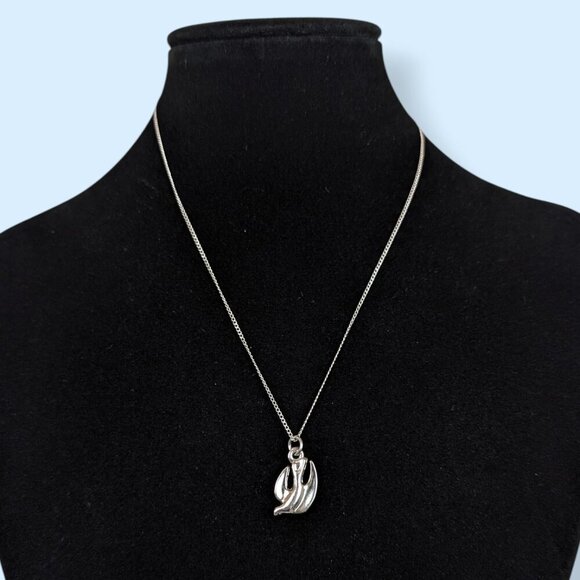 V. Sterling Dainty Dove Pendant Necklace - Picture 1 of 5